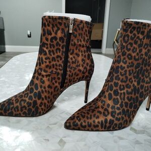 Leopard Print Ankle Boots